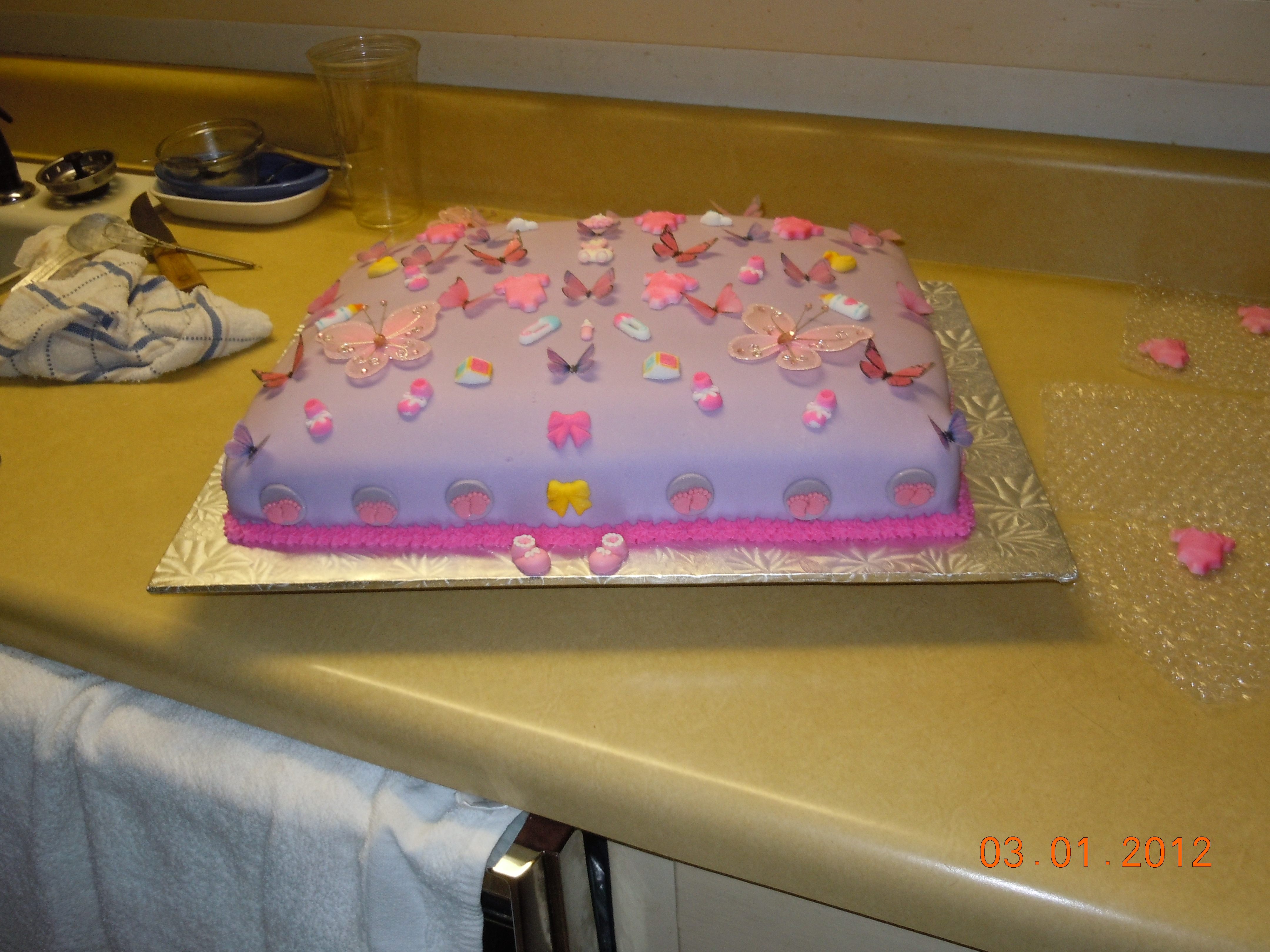 Butterfly Baby Shower Cake