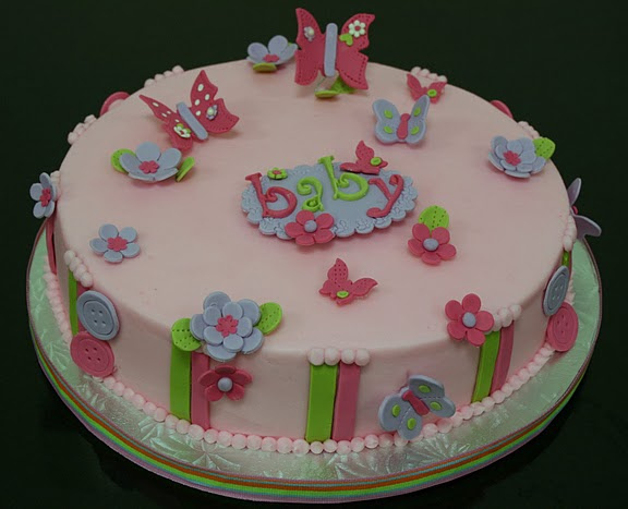 Butterfly Baby Shower Cake