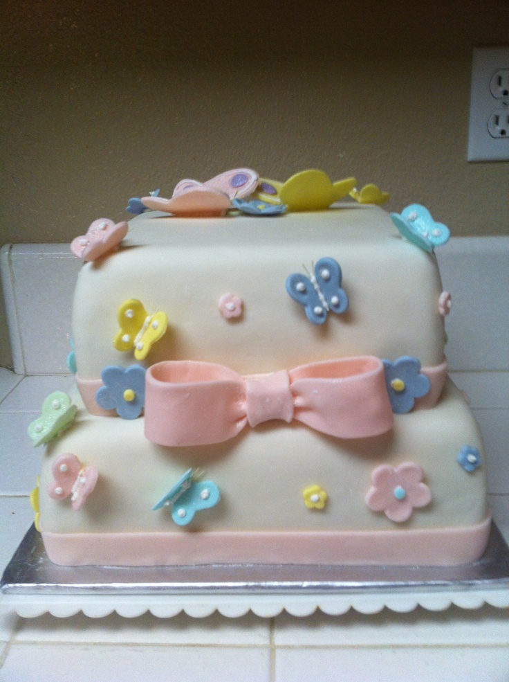 Butterfly Theme Baby Shower Cake