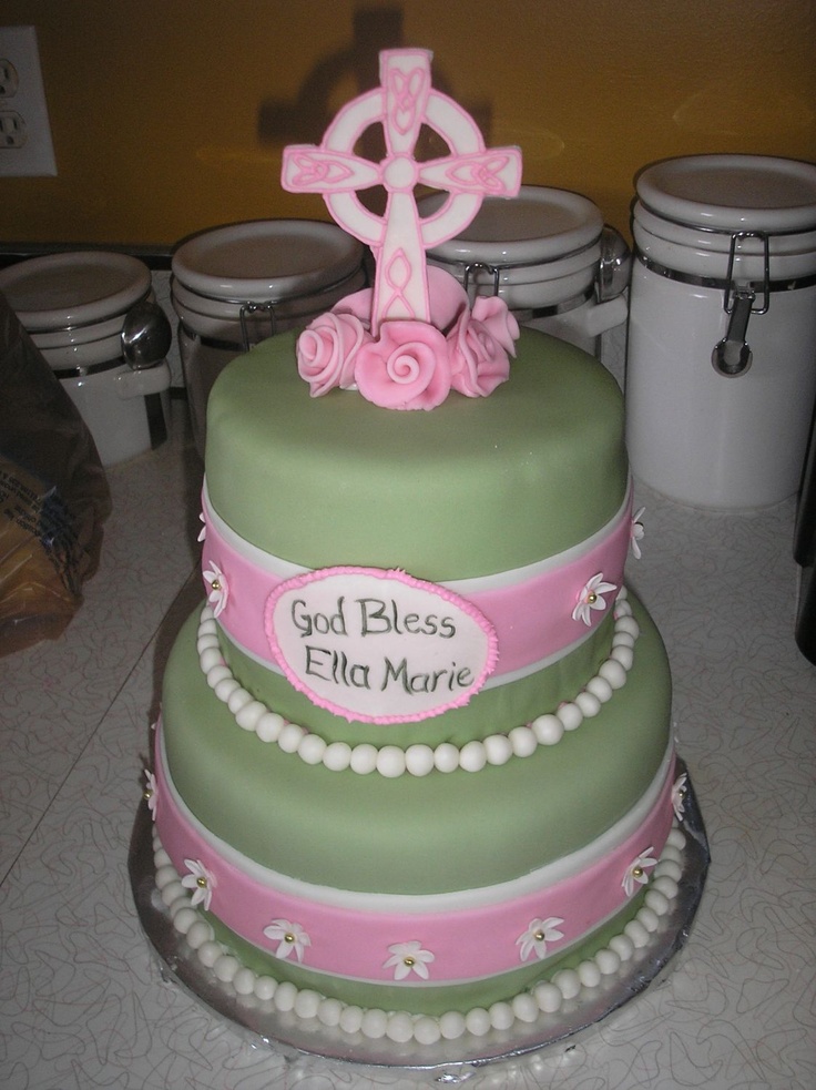 Celtic Cross Christening Cakes