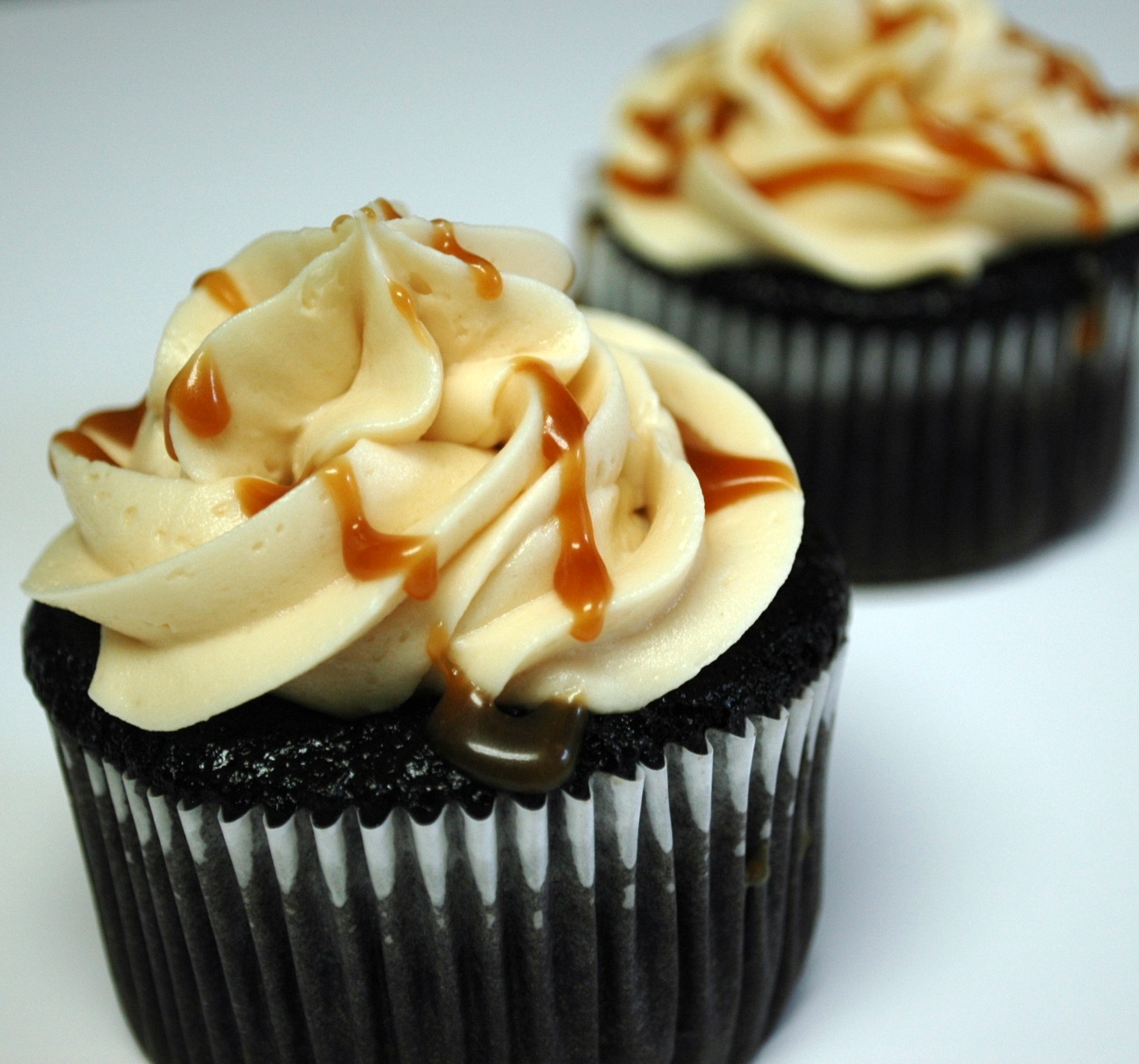 Chocolate Cupcakes with Salted Caramel Buttercream