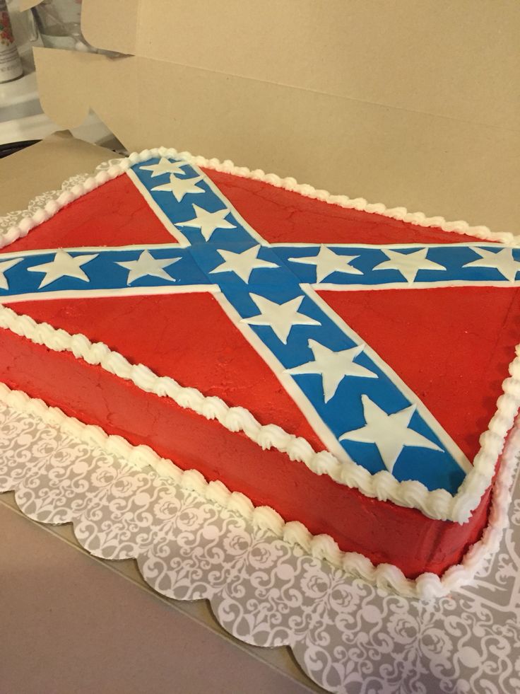 Confederate Flag Birthday Cake