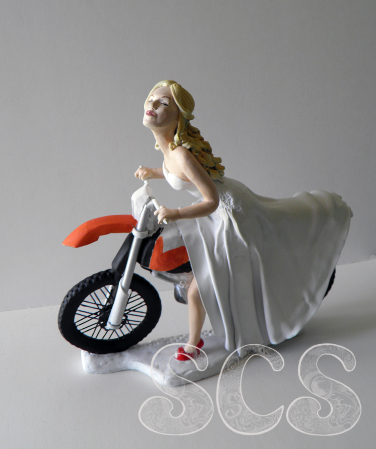 Dirt Bike Wedding Cake Topper