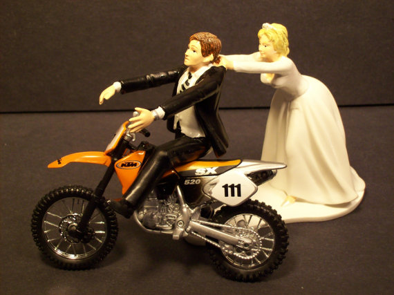 Dirt Bike Wedding Cake Topper