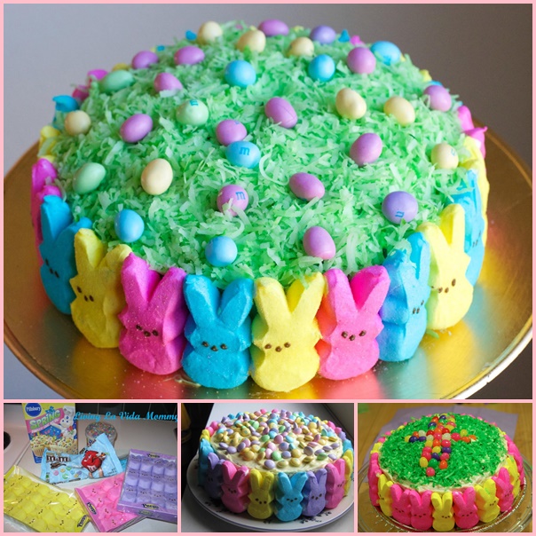 Easter Bunny Cake with Peeps