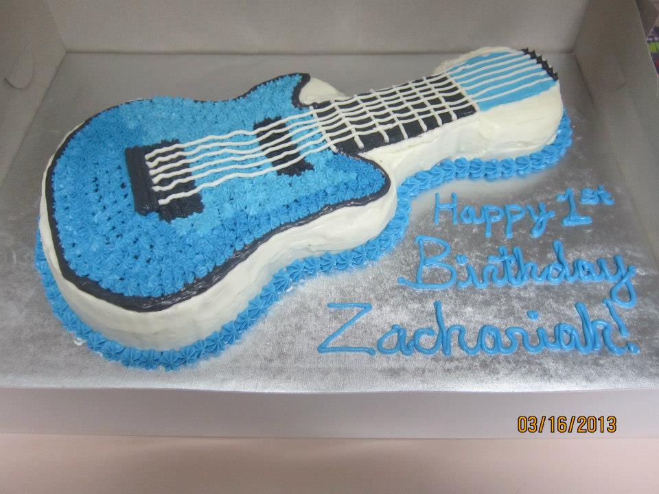 Electric Guitar Birthday Cake