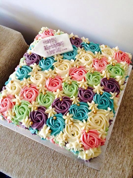 Flower Sheet Birthday Cake