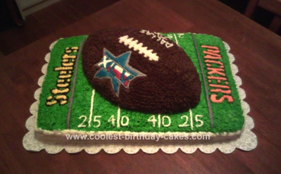 Football Super Bowl Birthday Cake