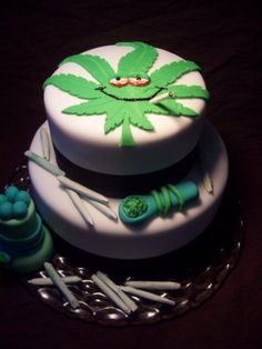 Funny Happy Birthday Weed Cake