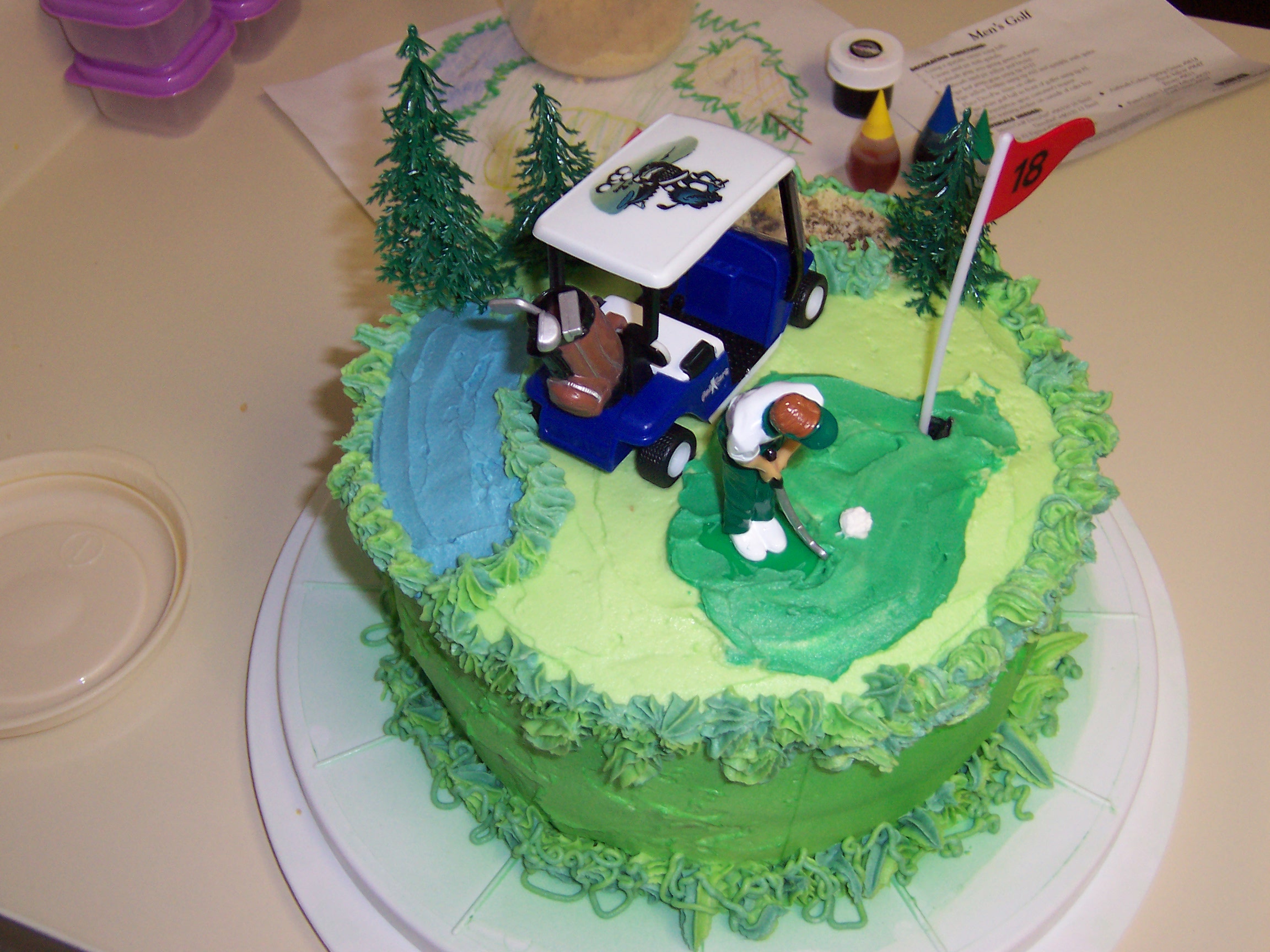 Golf Theme Birthday Cake