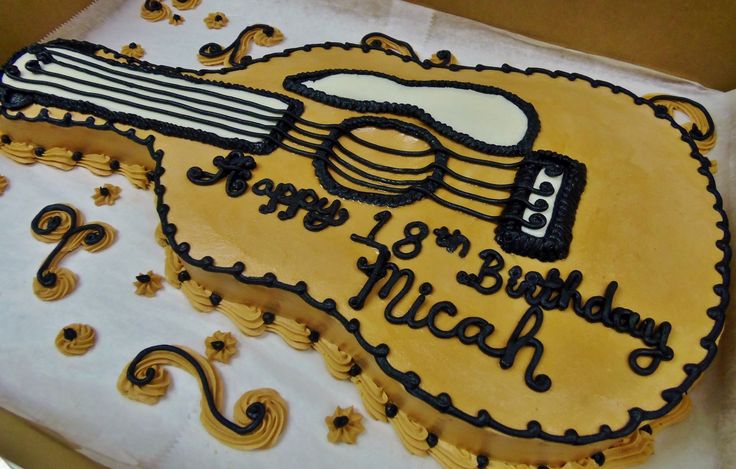 Guitar Shaped Cake