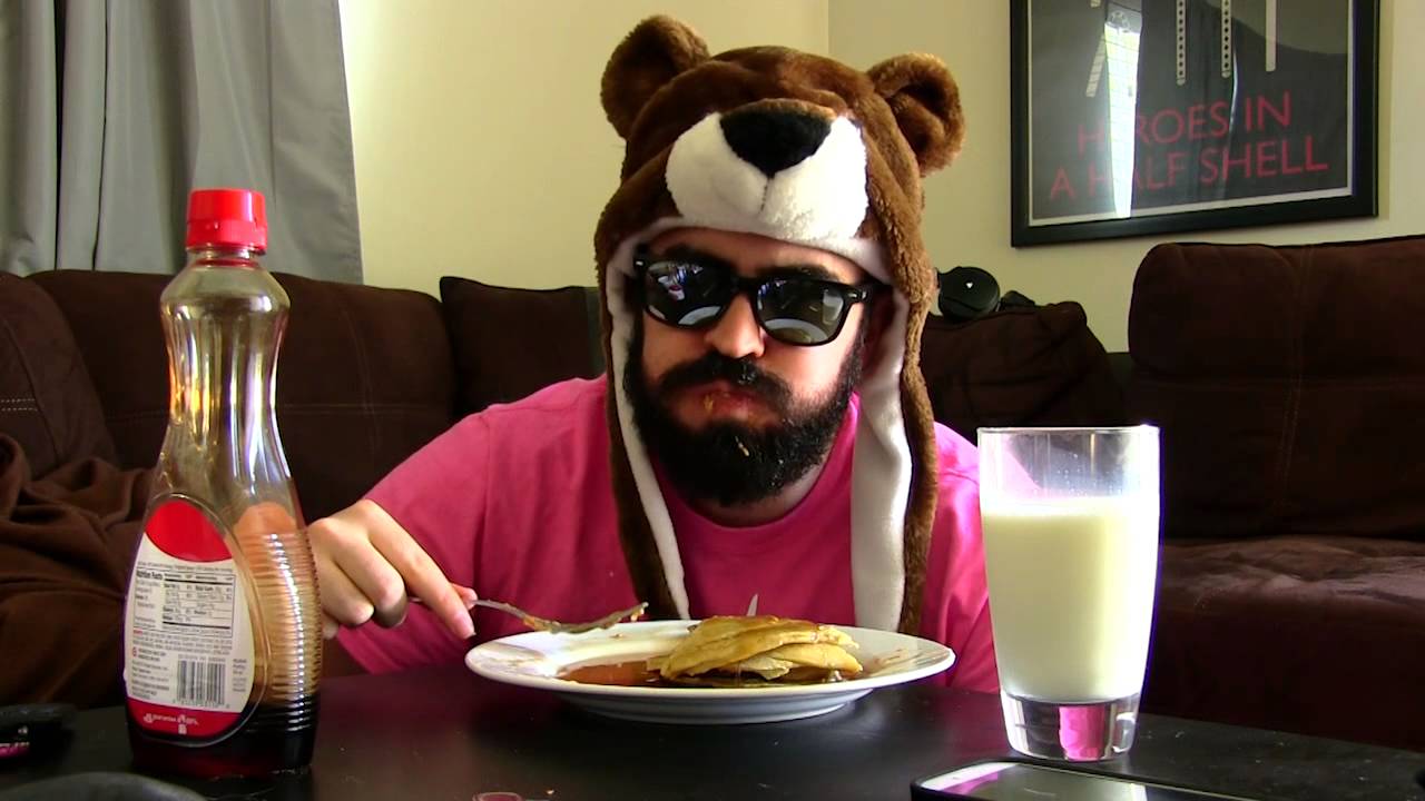 Guy Eating Pancakes