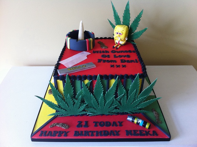 Happy Birthday Weed Cake