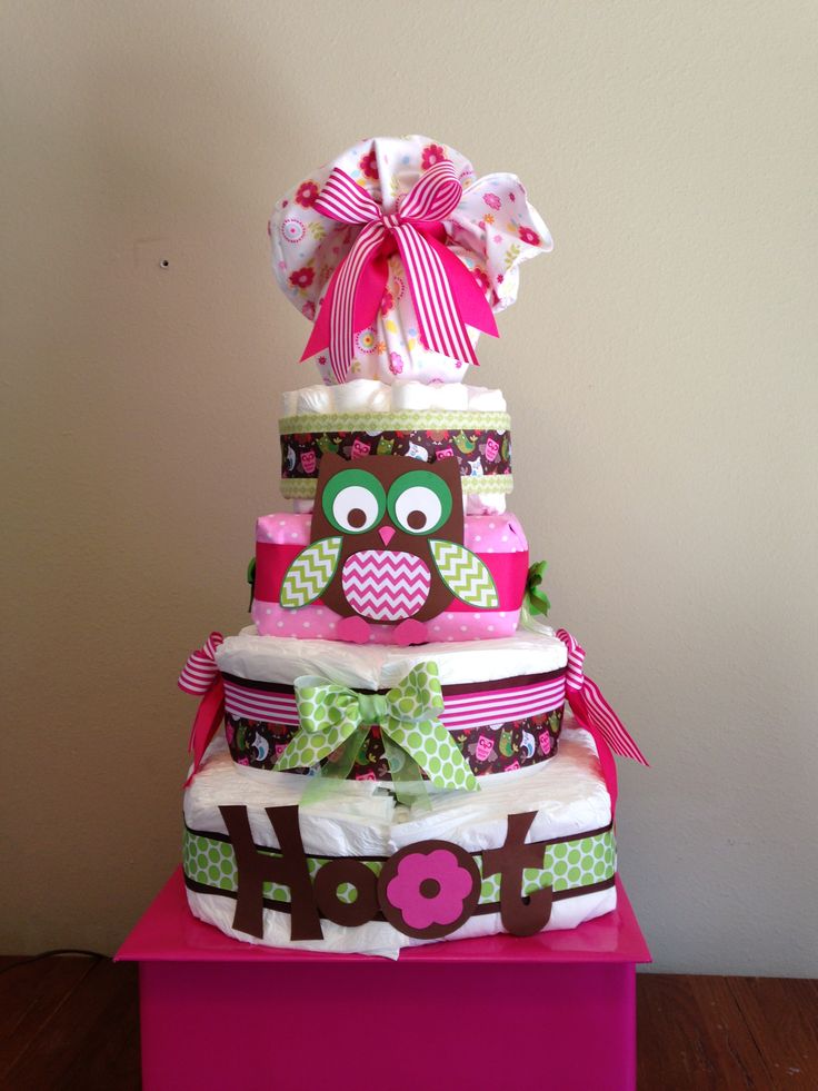 Hoot Owl Diaper Cake