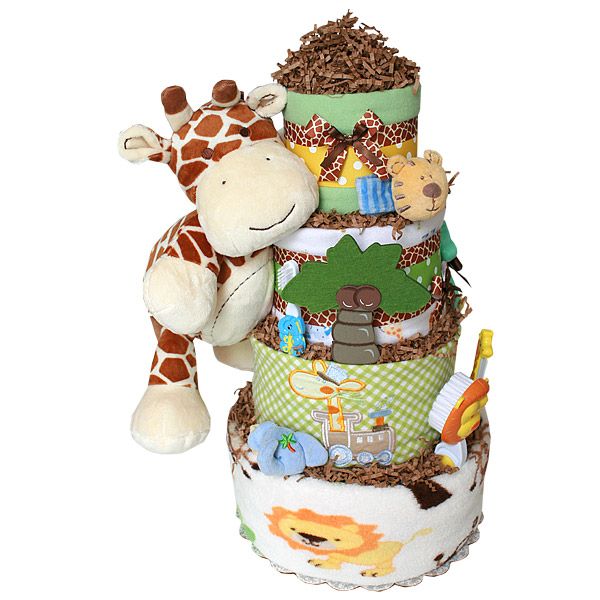 Jungle Safari Baby Shower Diaper Cake