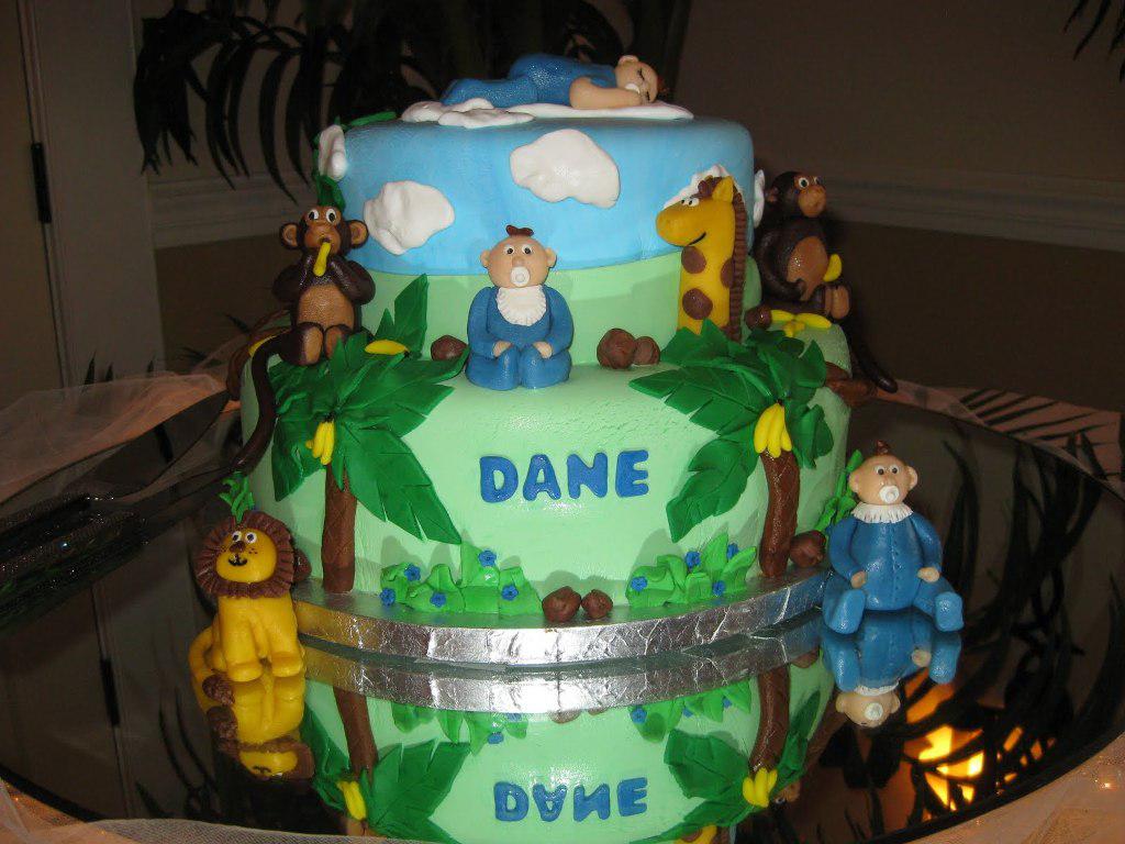 Jungle Theme Baby Shower Cake