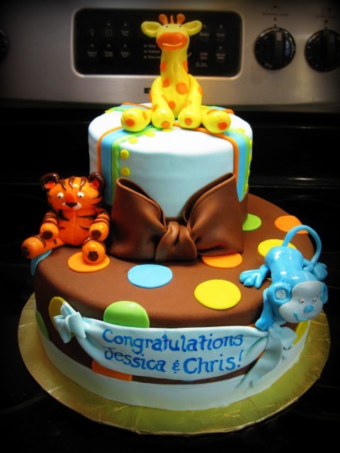 Jungle Theme Baby Shower Cake