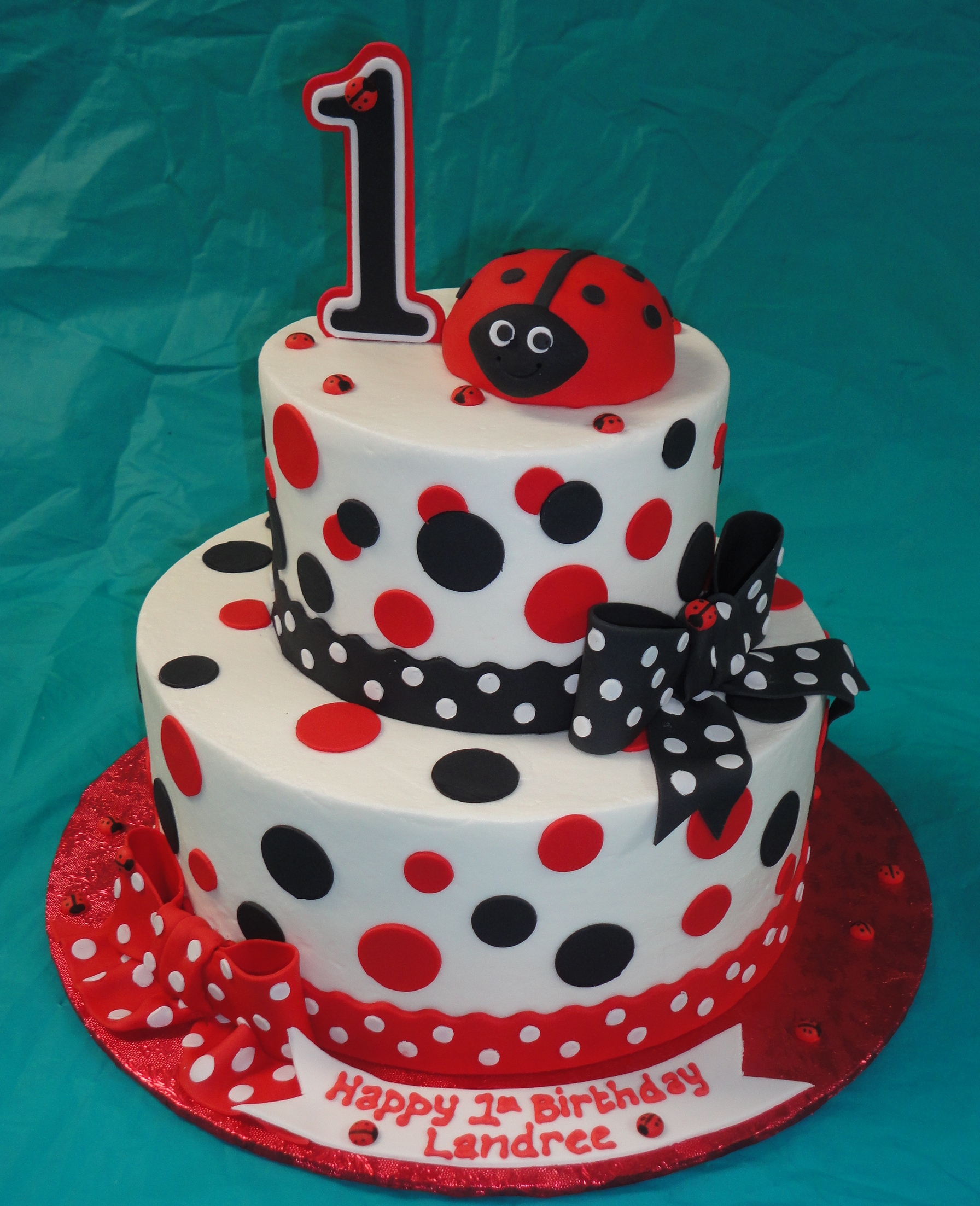 Ladybug Baby Shower Cake