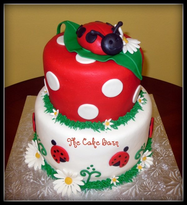 Ladybug Baby Shower Cake