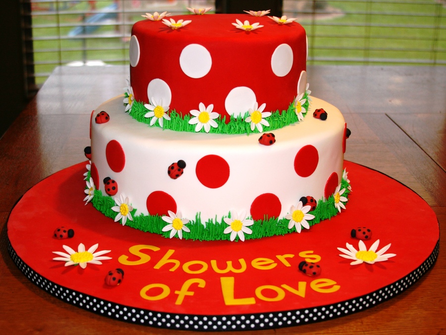 Ladybug Baby Shower Cake