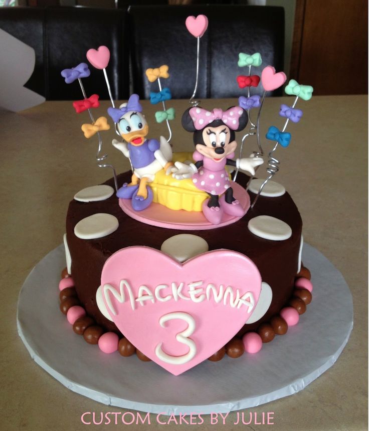 Minnie Mouse and Daisy Duck Cake