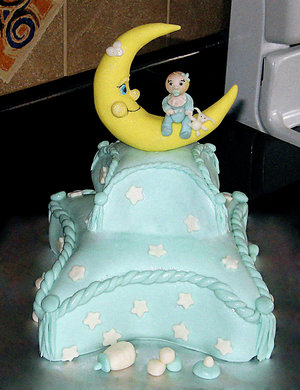 Moon and Stars Baby Shower Cake