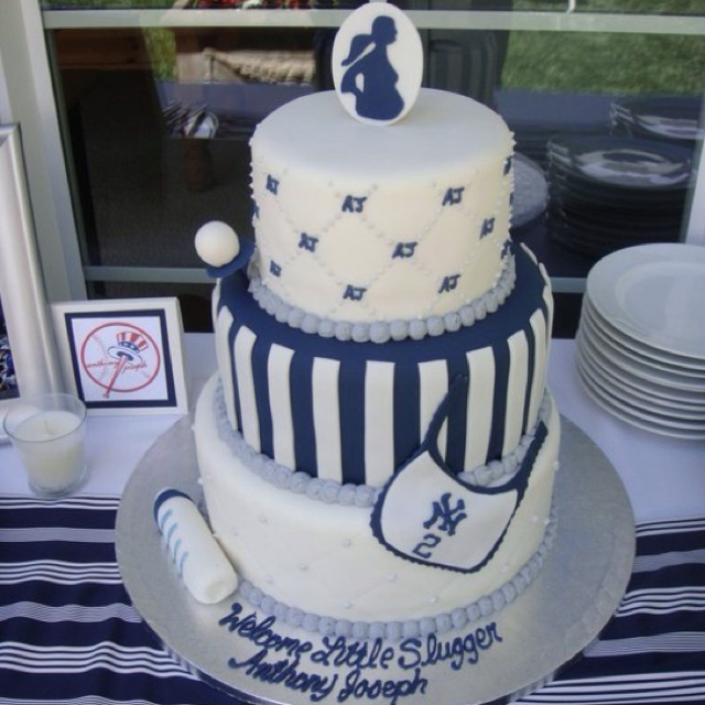 New York Yankees Baby Shower Cake