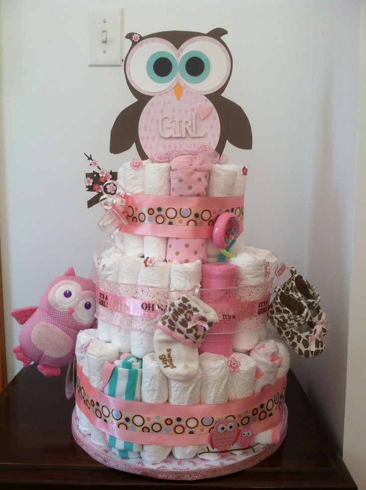 Owl Diaper Cake