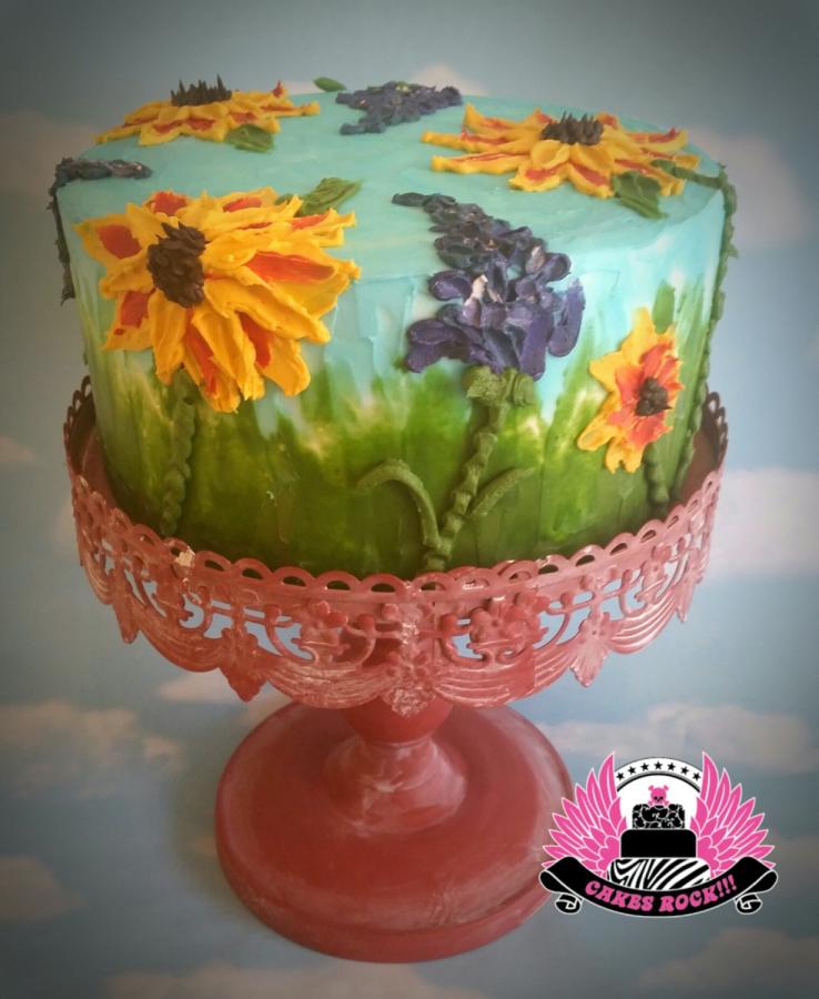 Painted Buttercream Cake