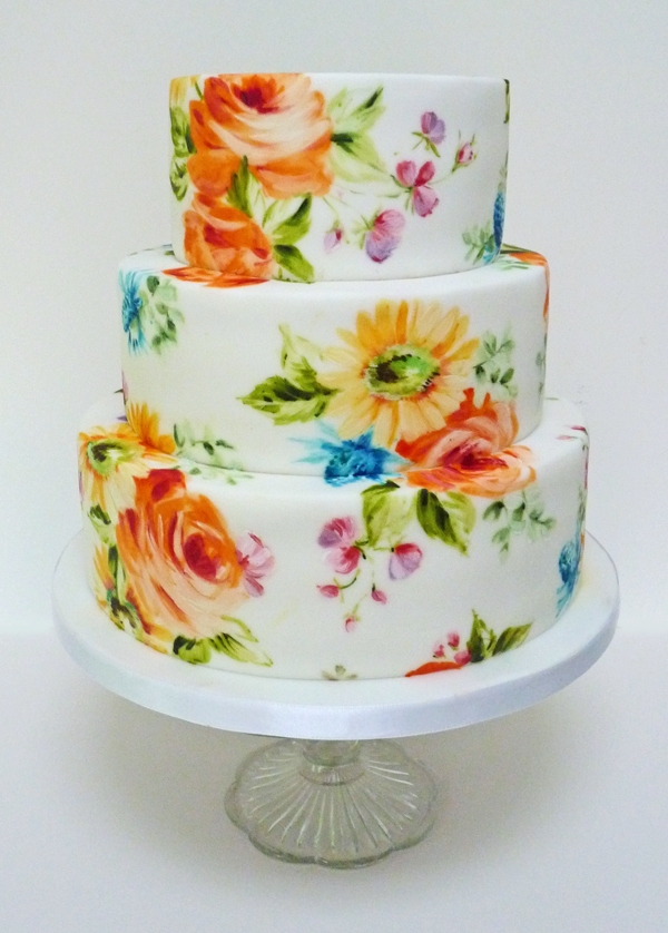 8 Photos of November Fall Flowers Hand Painted Cakes