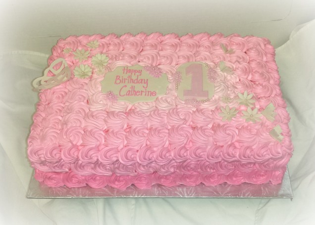 Pink Ombre Birthday Cake