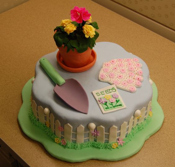 Retirement Cake Flower Garden