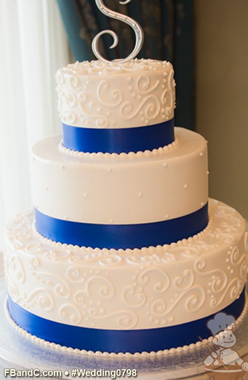 Royal Blue Wedding Cake