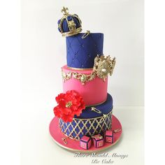 Royal Twin Baby Shower Cake