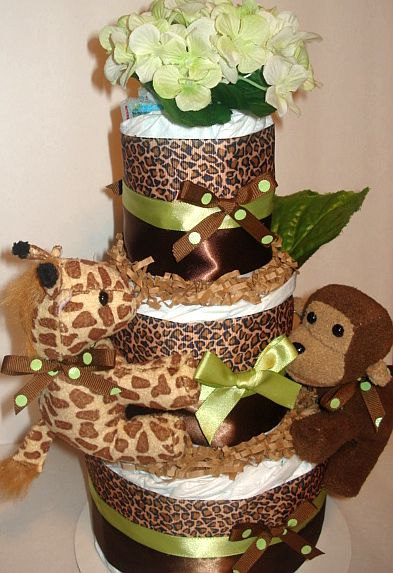 Safari Animal Diaper Cake