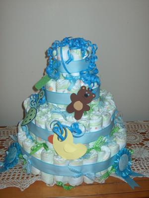 11 Photos of Simple Diaper Cakes For Boys