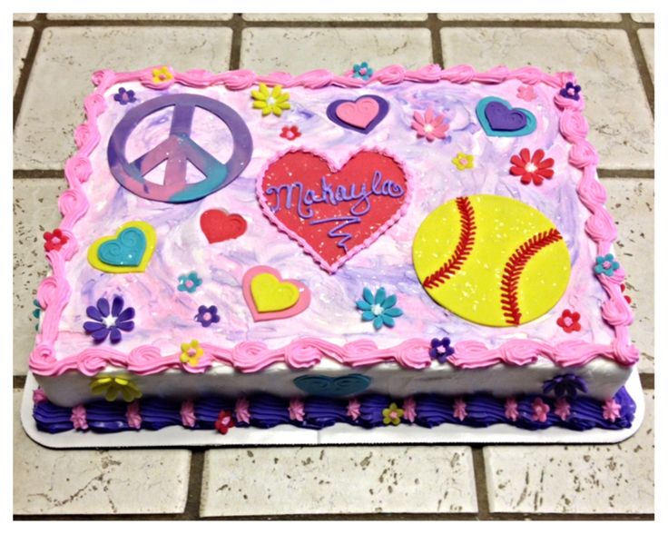 Softball Sheet Cakes