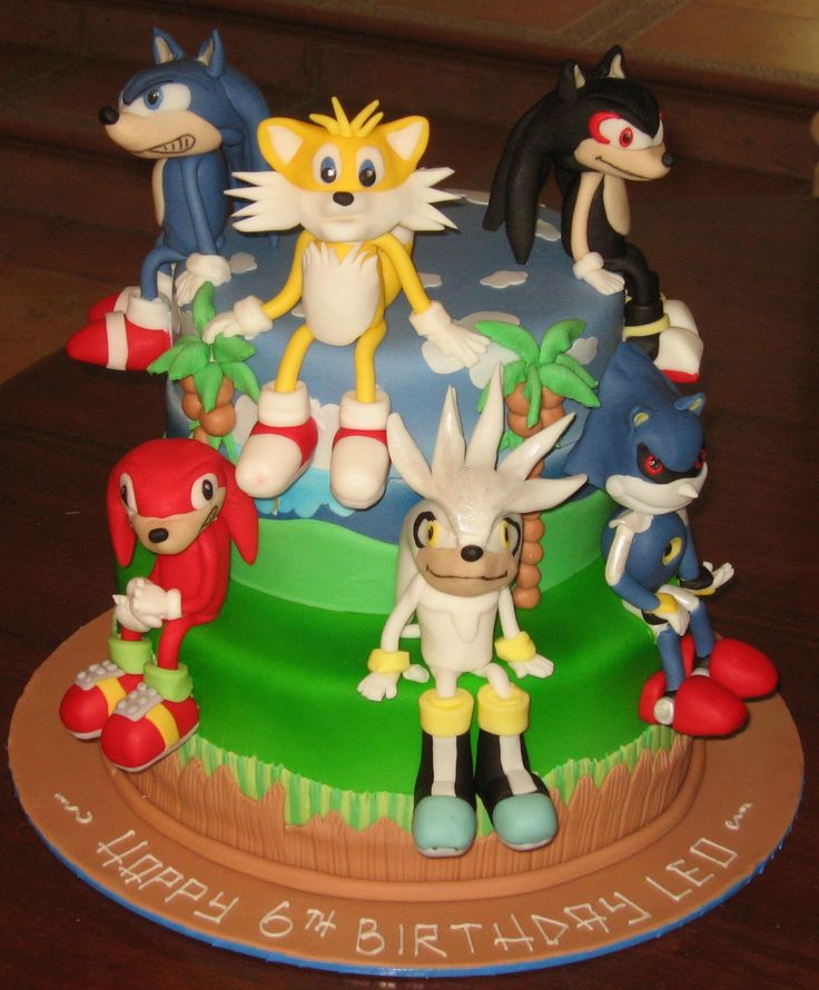 Sonic Hedgehog Birthday Cake