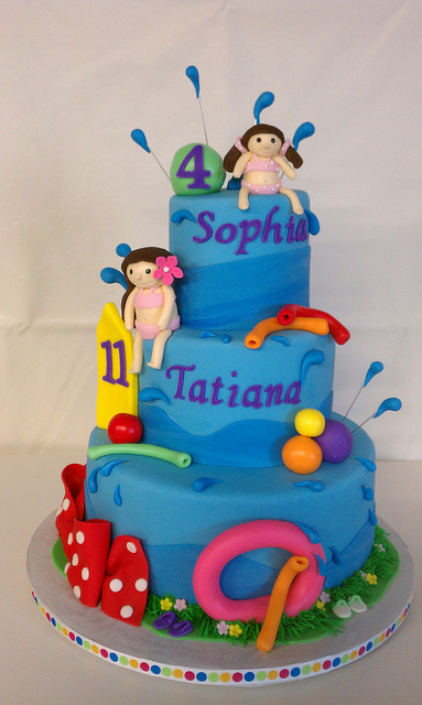 Swimming Pool Themed Cake