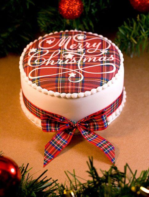 Tartan Christmas Cake