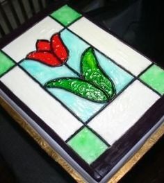 Tulip Stained Glass Cake