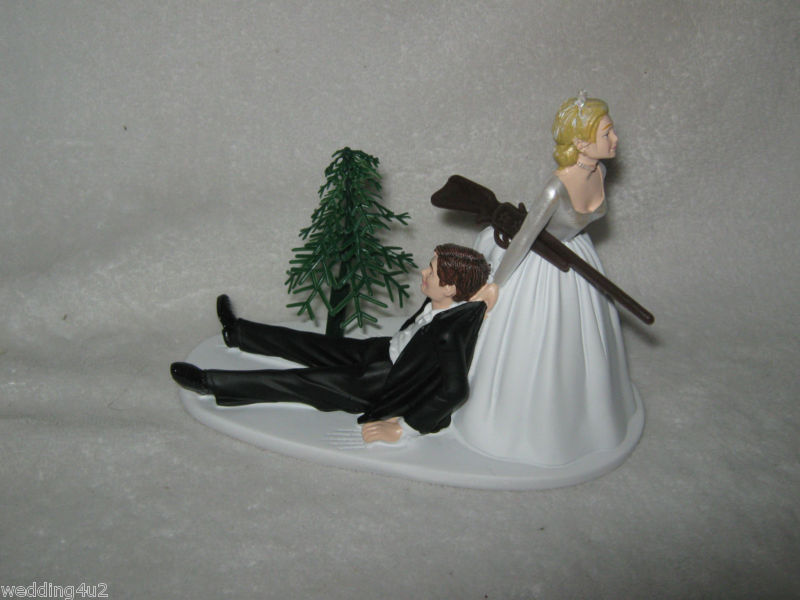 Wedding Cake Topper Bride Dragging Groom