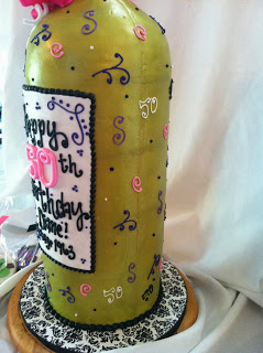 Wine Bottle Shaped Cake