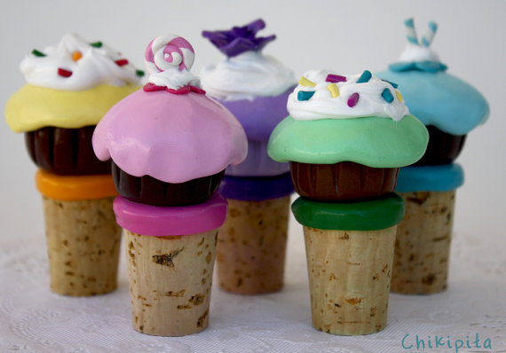 Wine Bottle Shaped Cupcakes