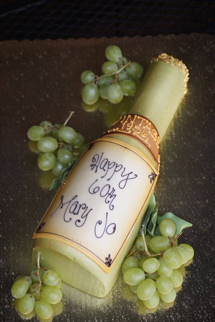 Wine Shaped Birthday Cake