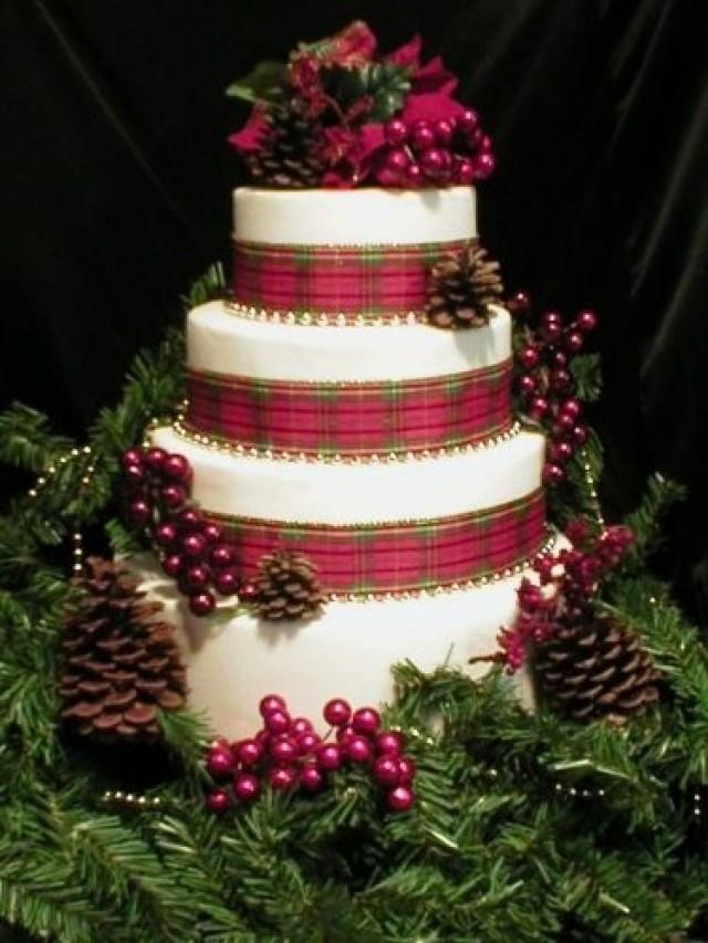 Winter Christmas Wedding Cake