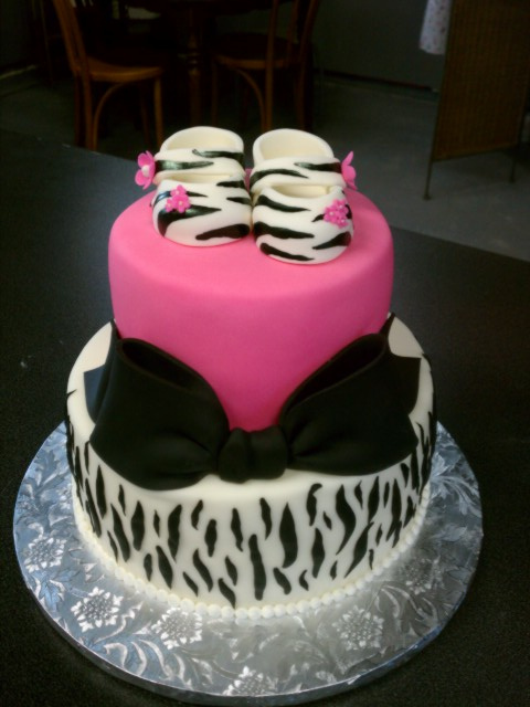 Zebra Baby Shower Cake