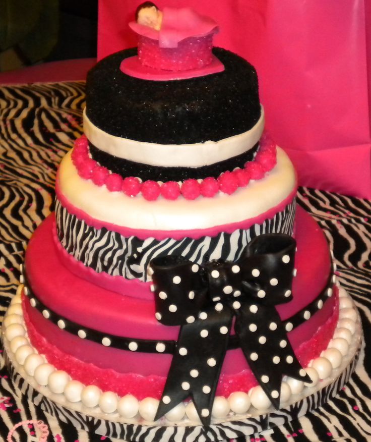 Zebra Baby Shower Cake