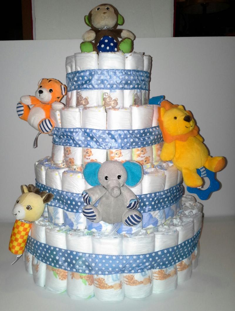 Zoo Animal Baby Shower Cakes for Boy