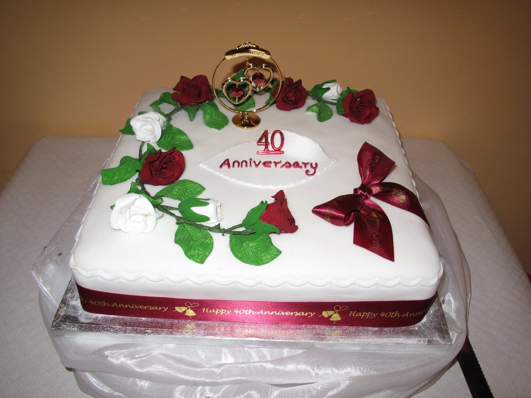 40th Wedding Anniversary Cake